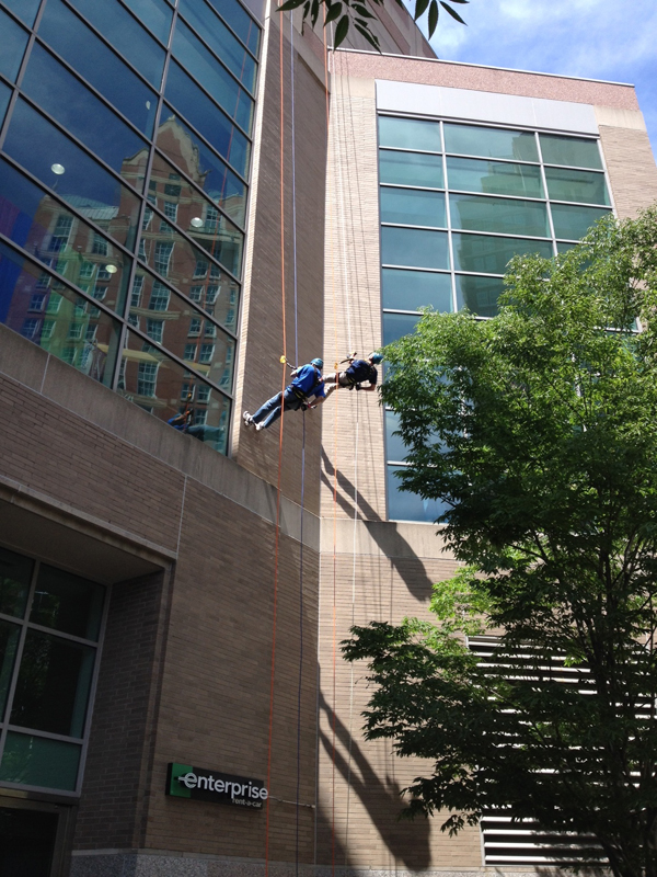 John Rapelling Half Way